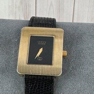 Vintage Rare 1970s Gucci 8 Jewel Movement Watch Swiss Sterling Silver Vermeil